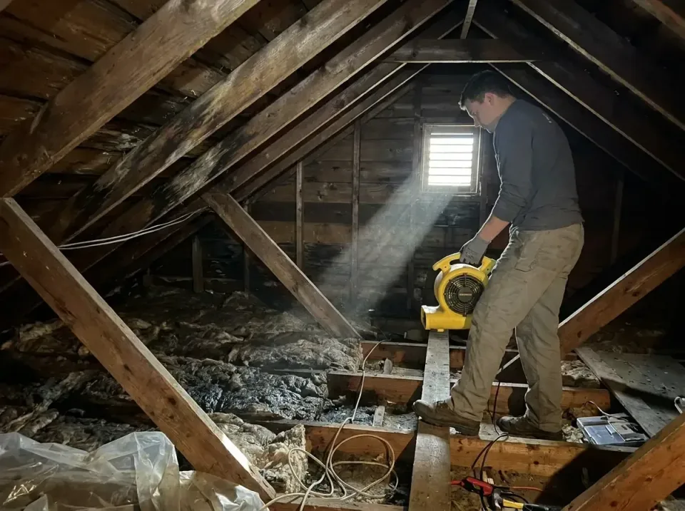 attic-water-damage-drying-proc-007 — frequently asked questions, Emergency Water Extraction & 24/7 Flood Response in Fort Ho…